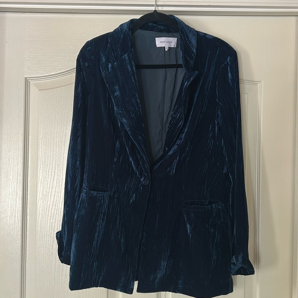 DEAR JOHN wylie blazer jacket in emerald blue